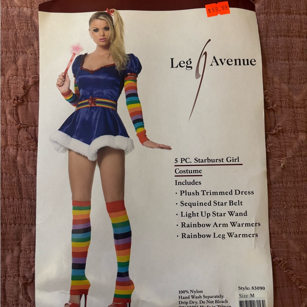 Leg Avenue Starburst Girl Halloween Costume with Rainbow Accents size Medium